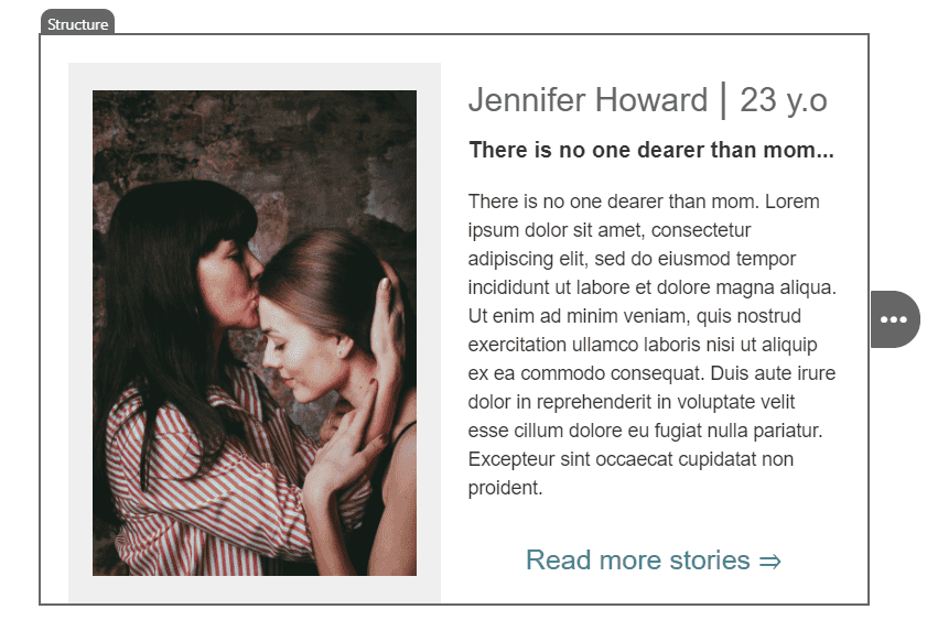 Structures sous forme de fiches produits Structures sous forme de fiches produits