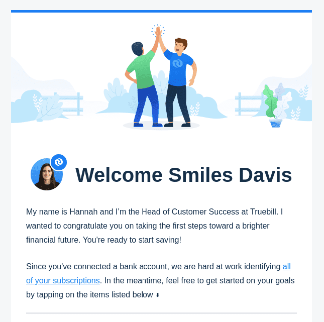 Transactional Email Examples_Welcome Emails_Personalization Transactional Email Examples_Welcome Emails_Personalization