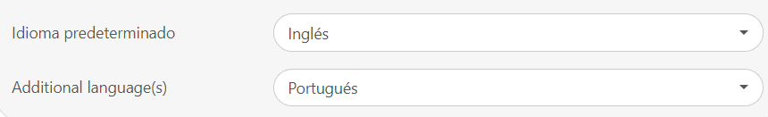 Elección de los idiomas de destino y de origen para las traducciones