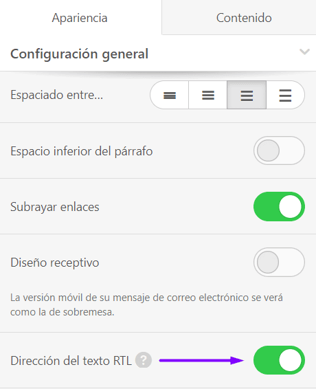 Stripo Email Translate_Opción RTL