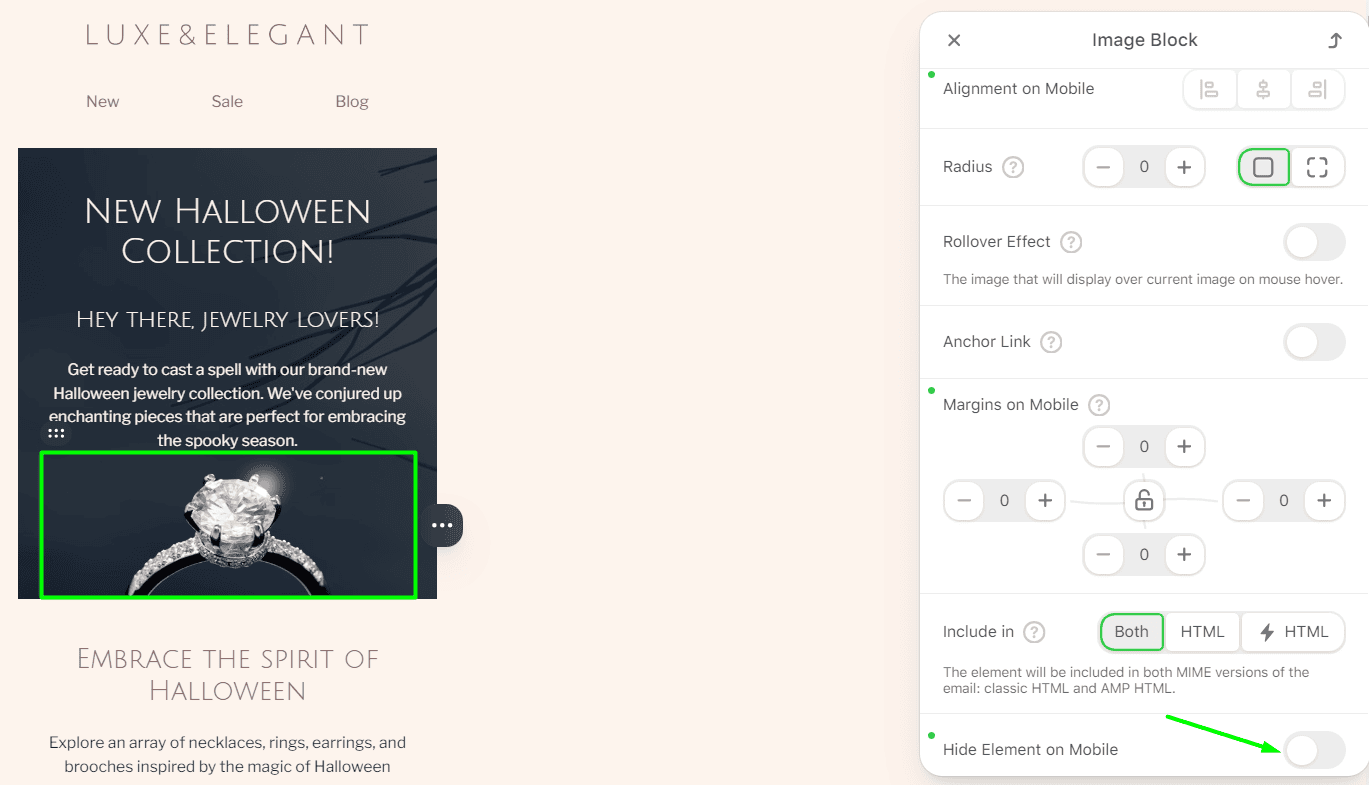 Un ejemplo de plantillas de correo electrónico con diseños optimizados para dispositivos móviles