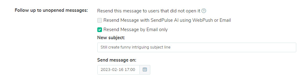 Automatización Sendpulse