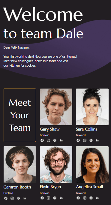 Team contacts for better communication