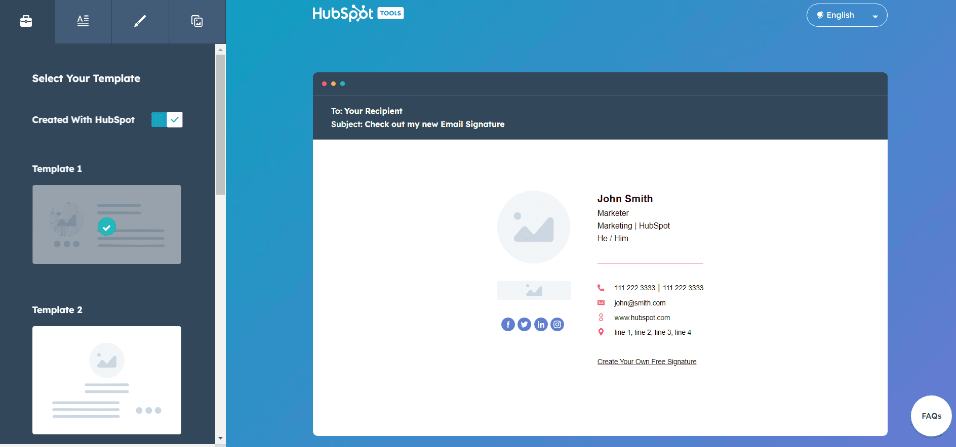 Générateur de signature e-mail _ HubSpot