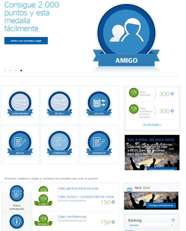 Idea di gamification per il settore bancario