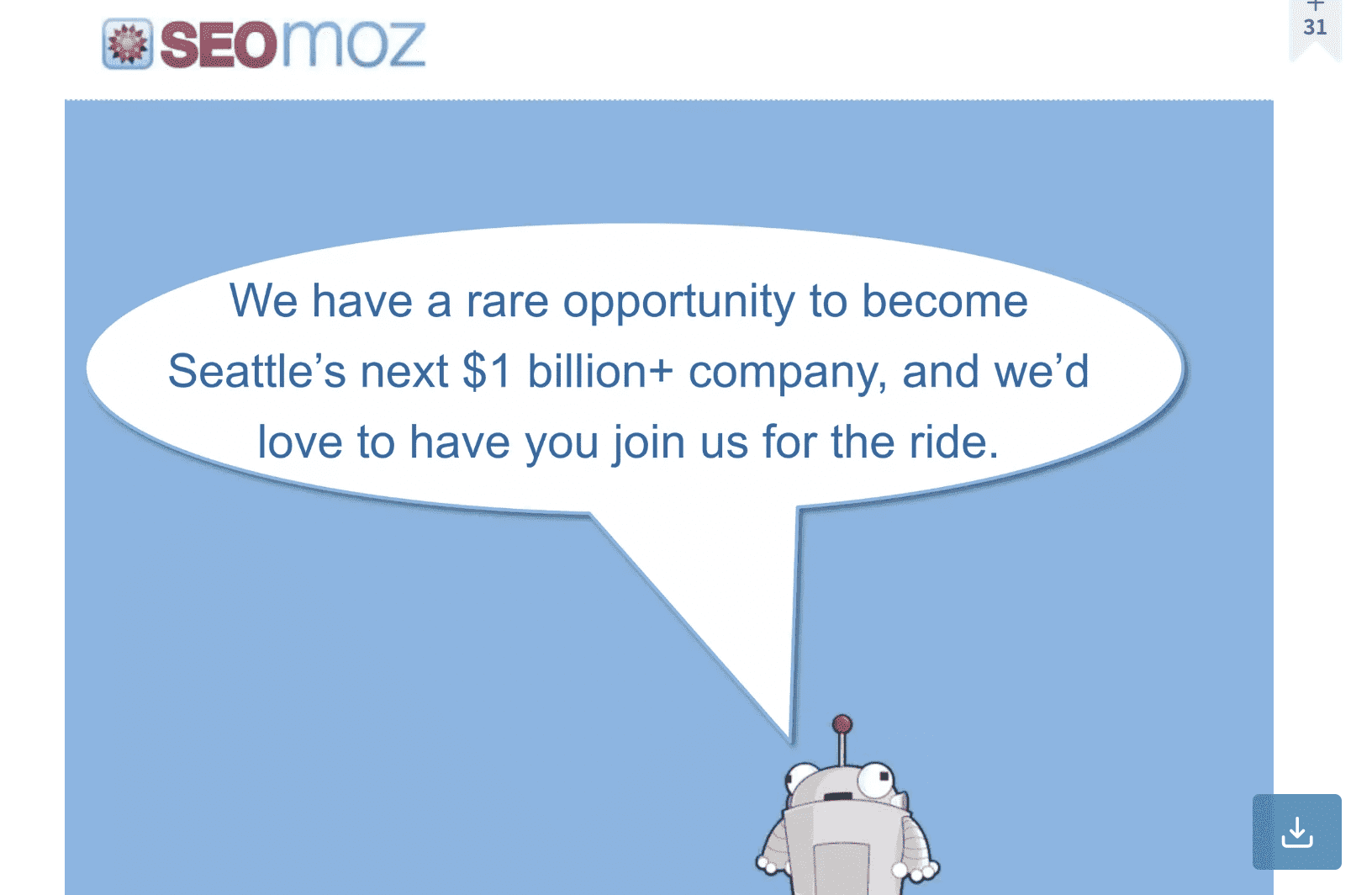 Die letzte Folie des Investor-Pitch-Decks mit Spannung und großer Hoffnung