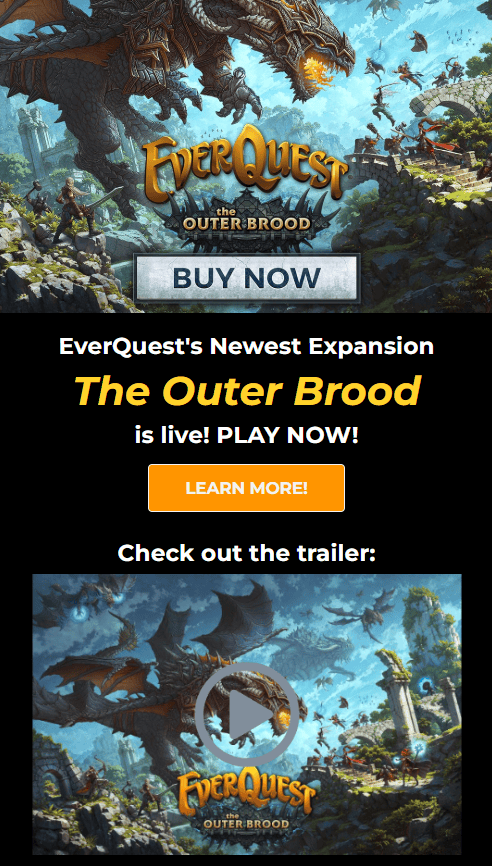 E-mail de lançamento de produto da EverQuest