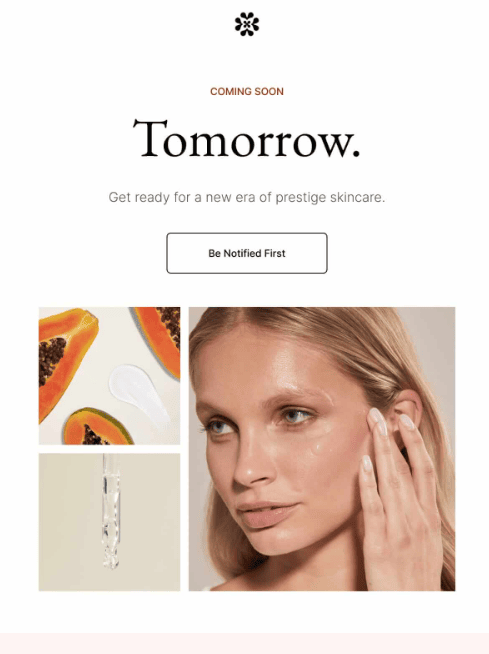 E-mail de lançamento de produto da Italic