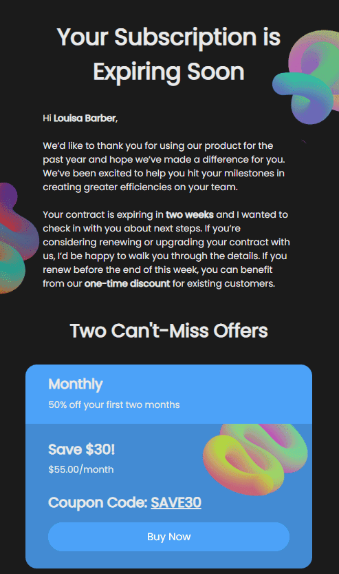 Exemplos de templates de e-mail de lembrete