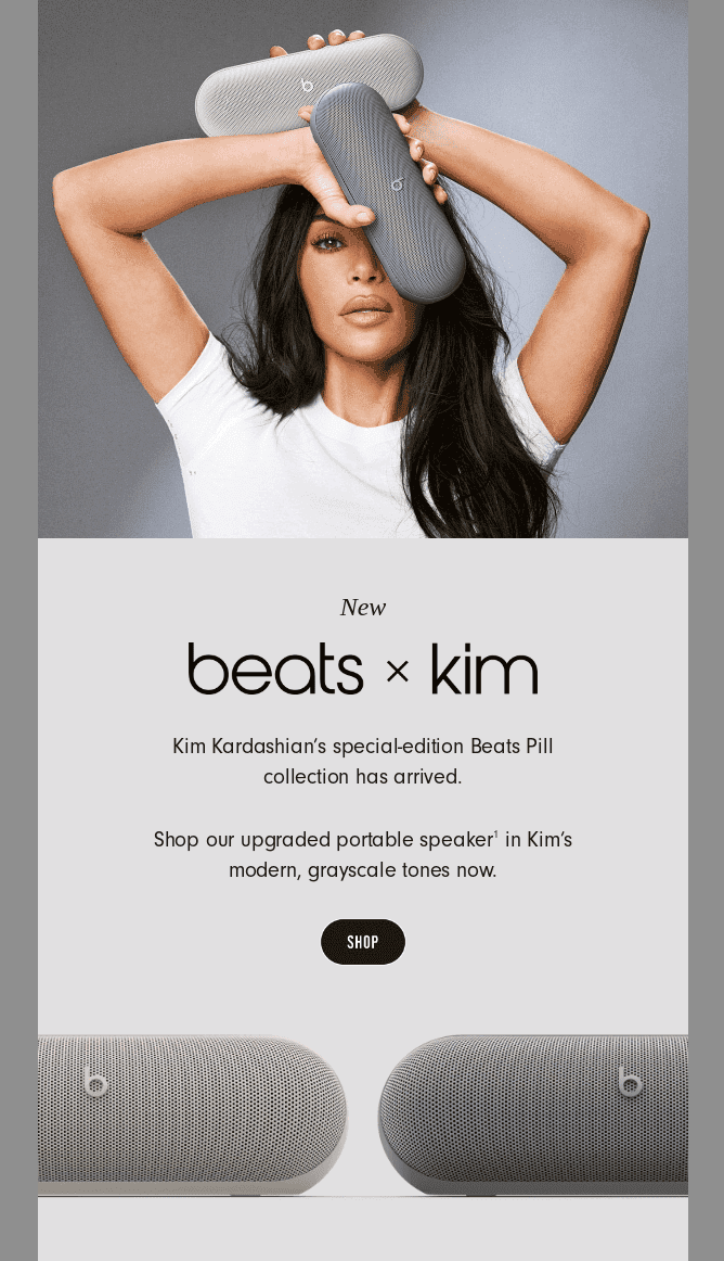 E-mail de lançamento de produto da Beats