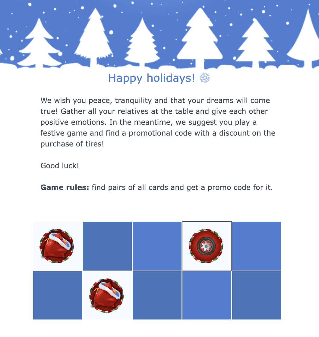 Email-рассылка с AMP-игрой