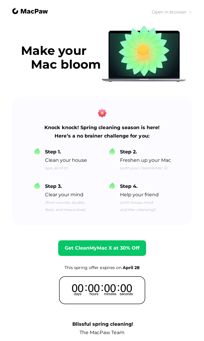 Example of a timer in email _ MacPaw
