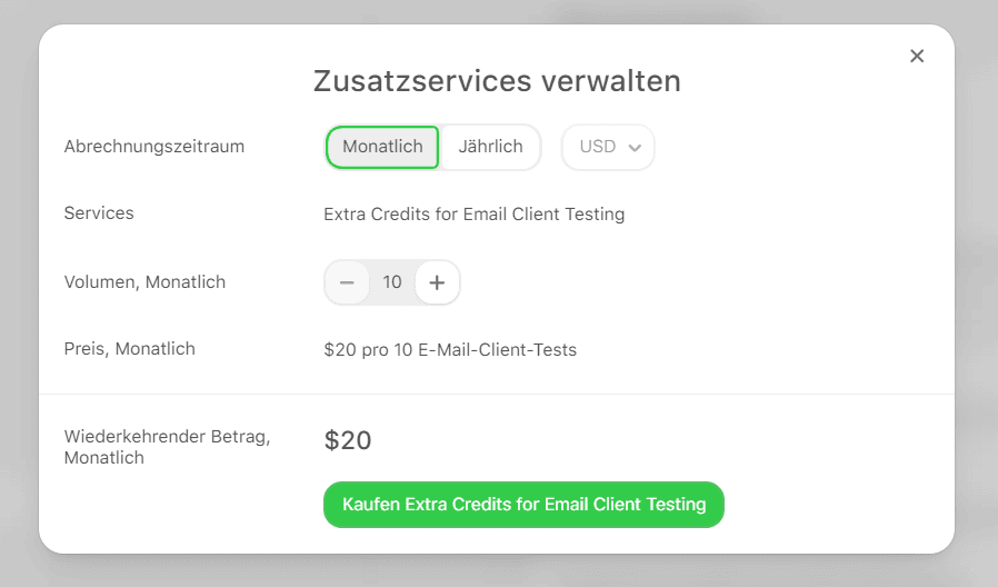 Weitere E-Mail-Tests kaufen Weitere E-Mail-Tests kaufen