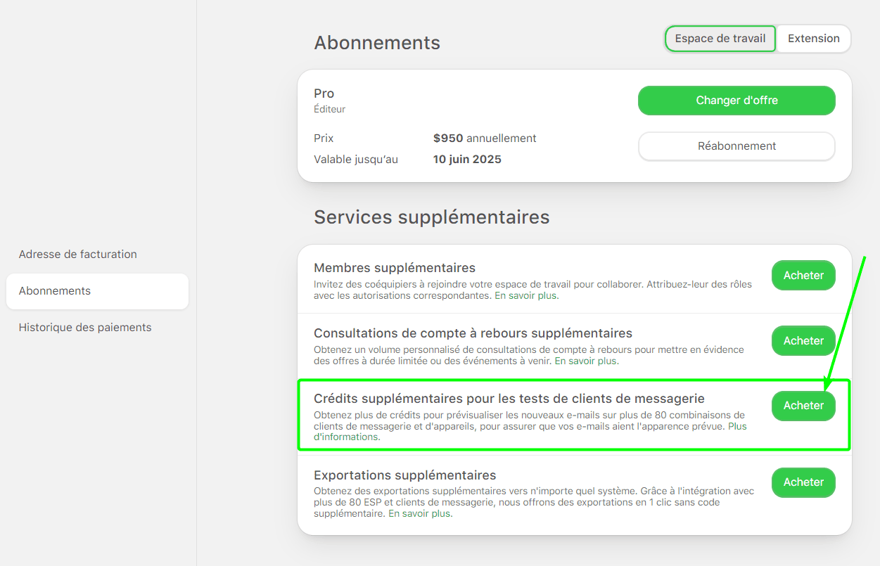 Où acheter d'autres tests Où acheter d'autres tests