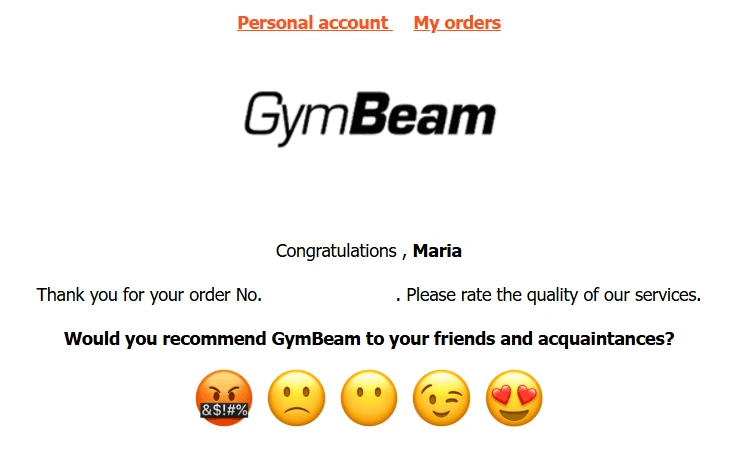 An example of the embedded survey form