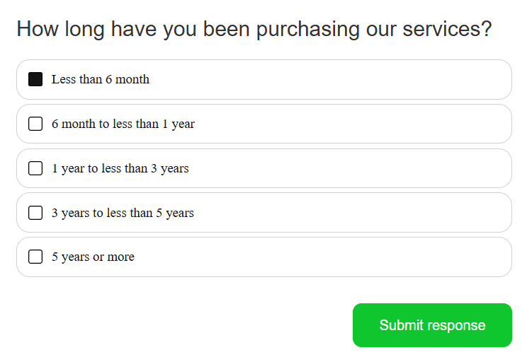 An example of a poll