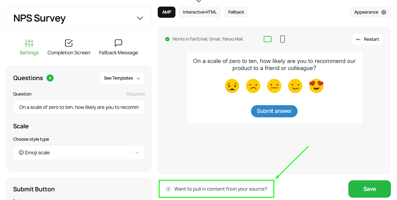 How to pull in content from your source