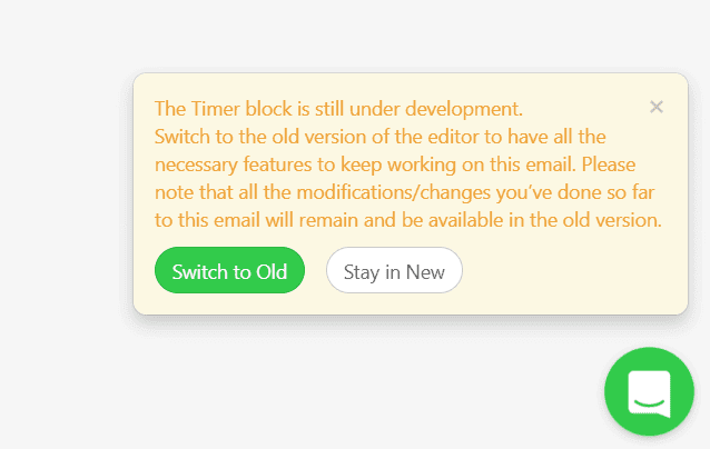 Pop-up _ Cambiar al nuevo editor