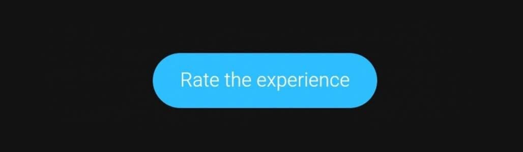 An example of a contrasting survey button in dark mode