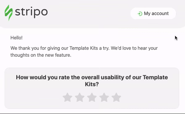 Пример звездного рейтинга и опросов NPS