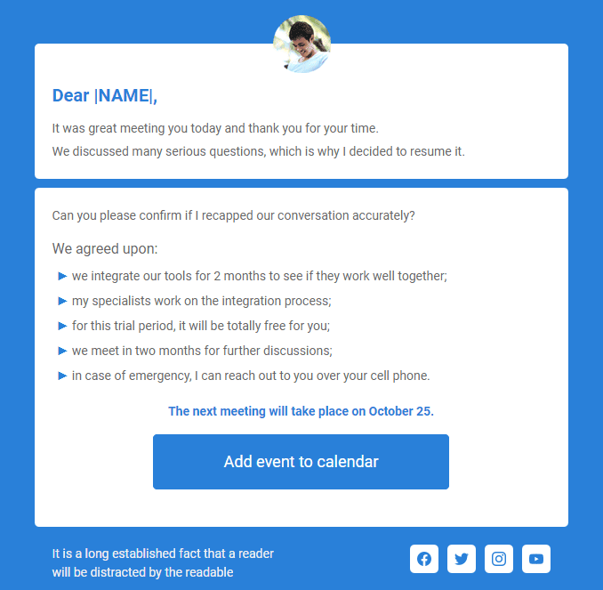 Utilize os e-mails de acompanhamento