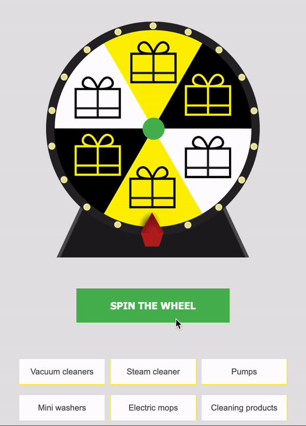 AMP-игра в рулетку в письме