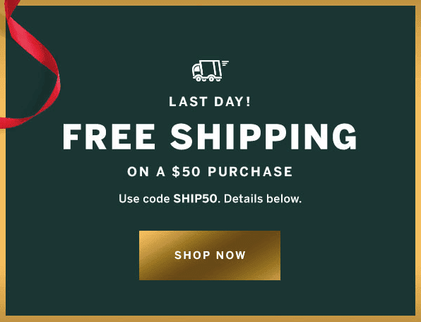 Beispiel für Black Friday-Kampagnen mit kostenlosem Versand