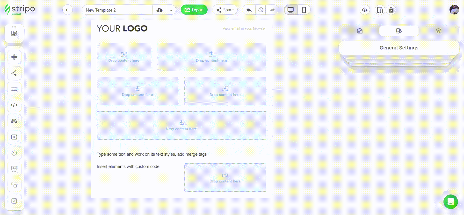 Новий редактор Stripo _ Блоки Новий редактор Stripo _ Блоки