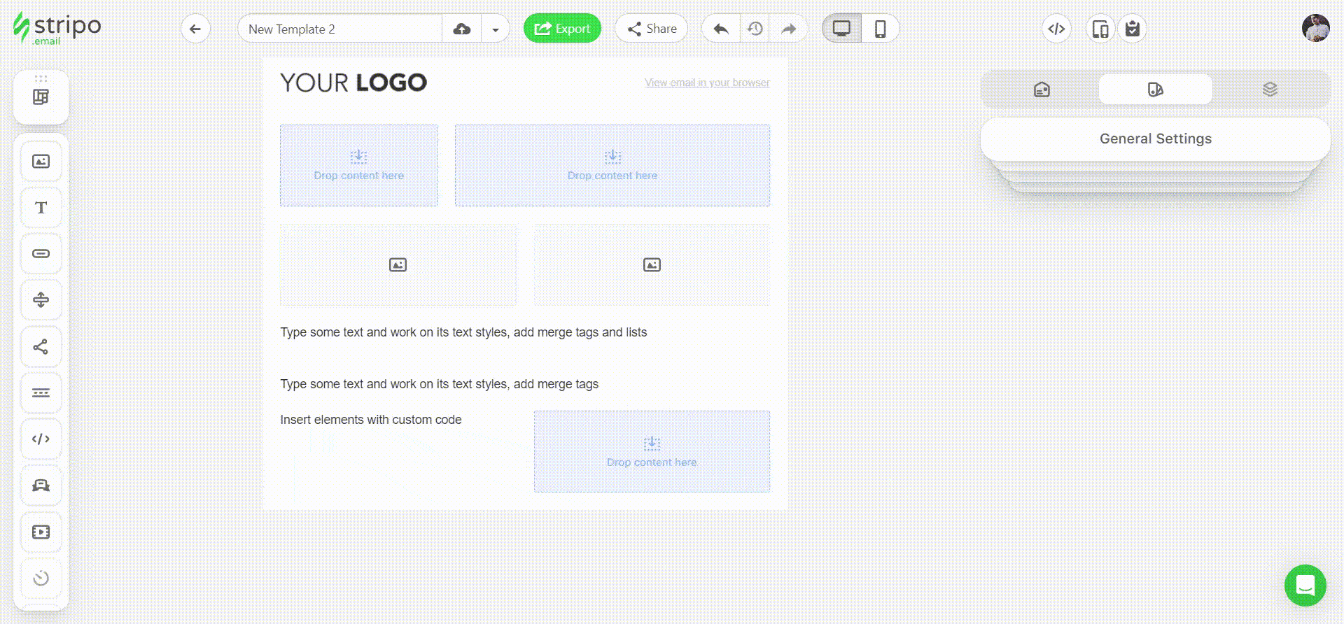 Stripo _ Оновлений редактор коду Stripo _ Оновлений редактор коду