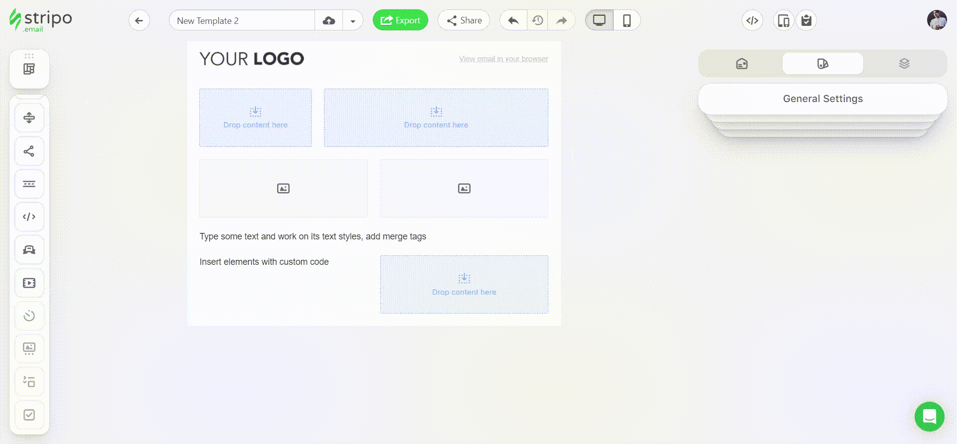 Новий редактор Stripo _ Загальні стилі Новий редактор Stripo _ Загальні стилі