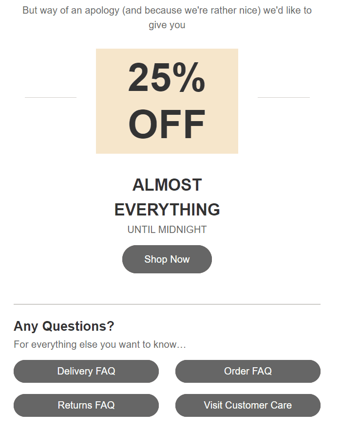 Письмо с извинениями за технический сбой, например отсутствие товара на складе Письмо с извинениями за технический сбой, например отсутствие товара на складе