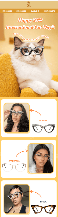 Идея письма от кошек для eCommerce