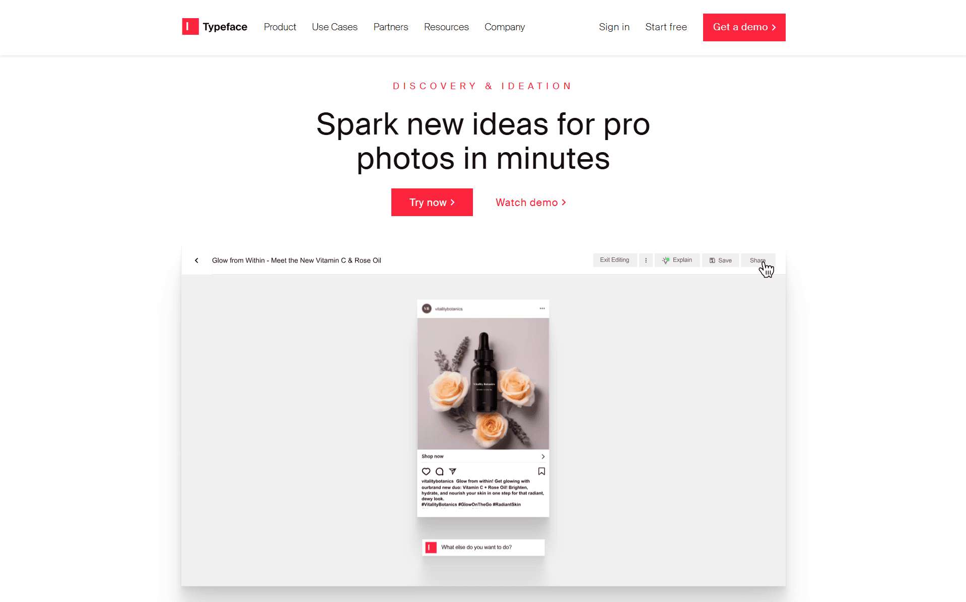 Typeface AI image studio Typeface AI image studio