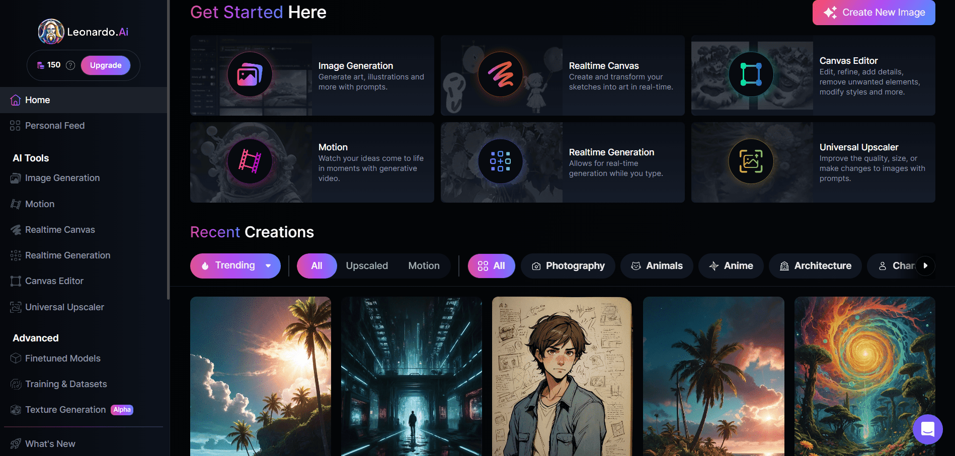 Leonardo ai ui interface Leonardo ai ui interface