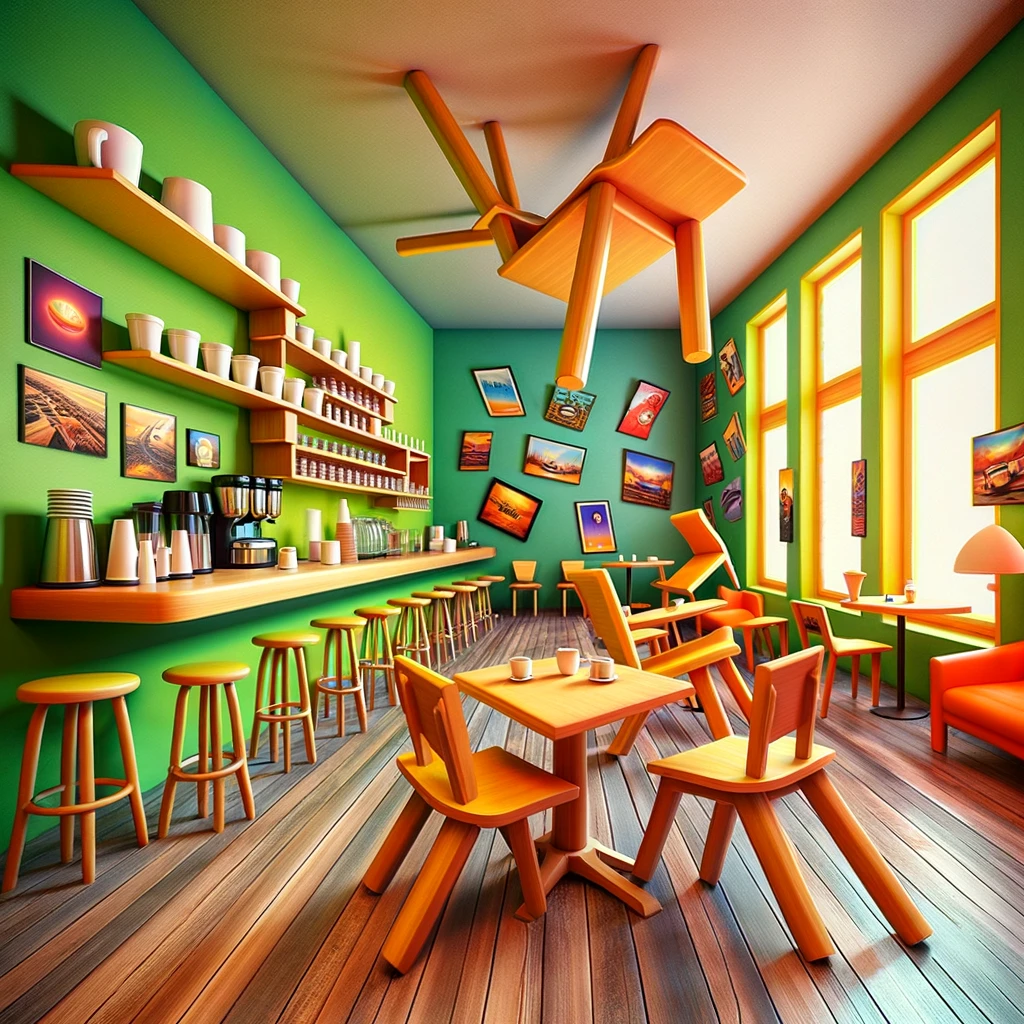 Dalle a simple coffee shop prompt Dalle a simple coffee shop prompt