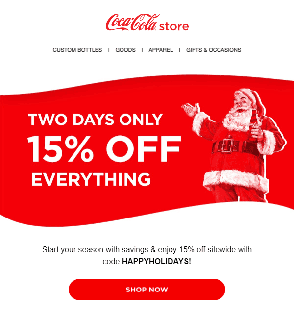 Coca-Cola _ Recognizable color palette example