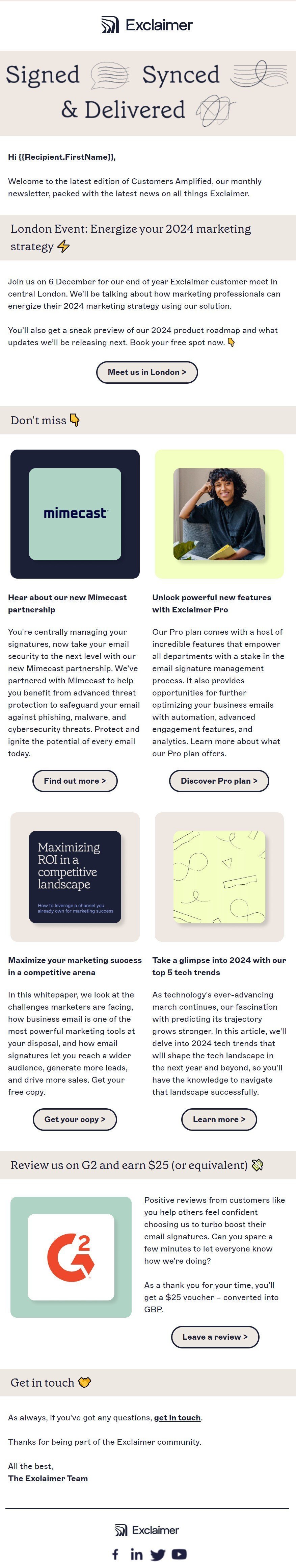Пример персонализированного письма
