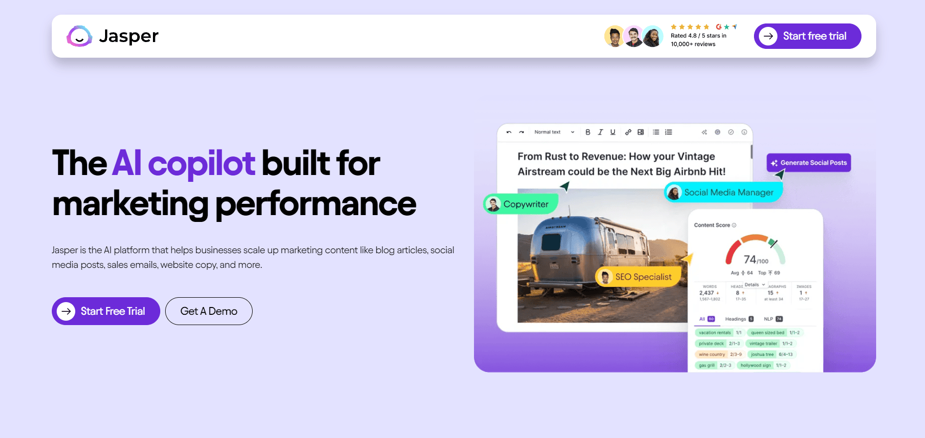 ШІ-асистент для написання листів Jasper ШІ-асистент для написання листів Jasper