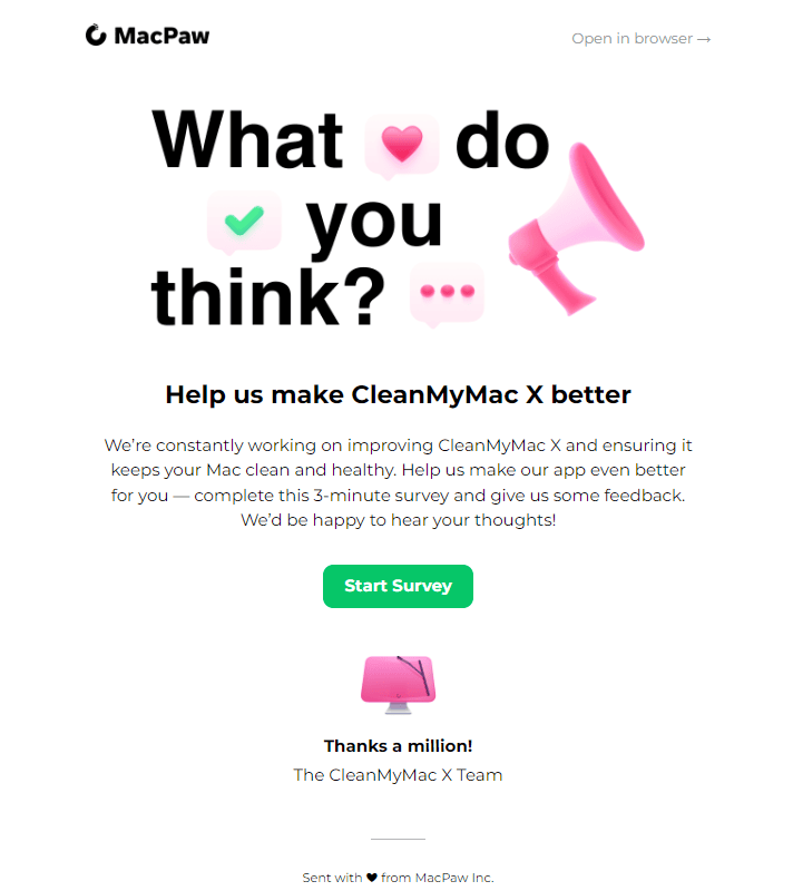 A questionnaire from MacPaw