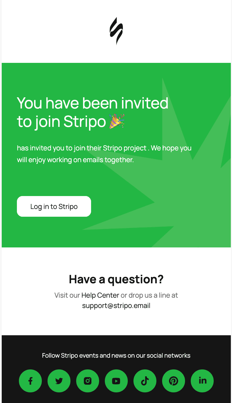 Приклад тригерного листа з запрошенням на сервіс