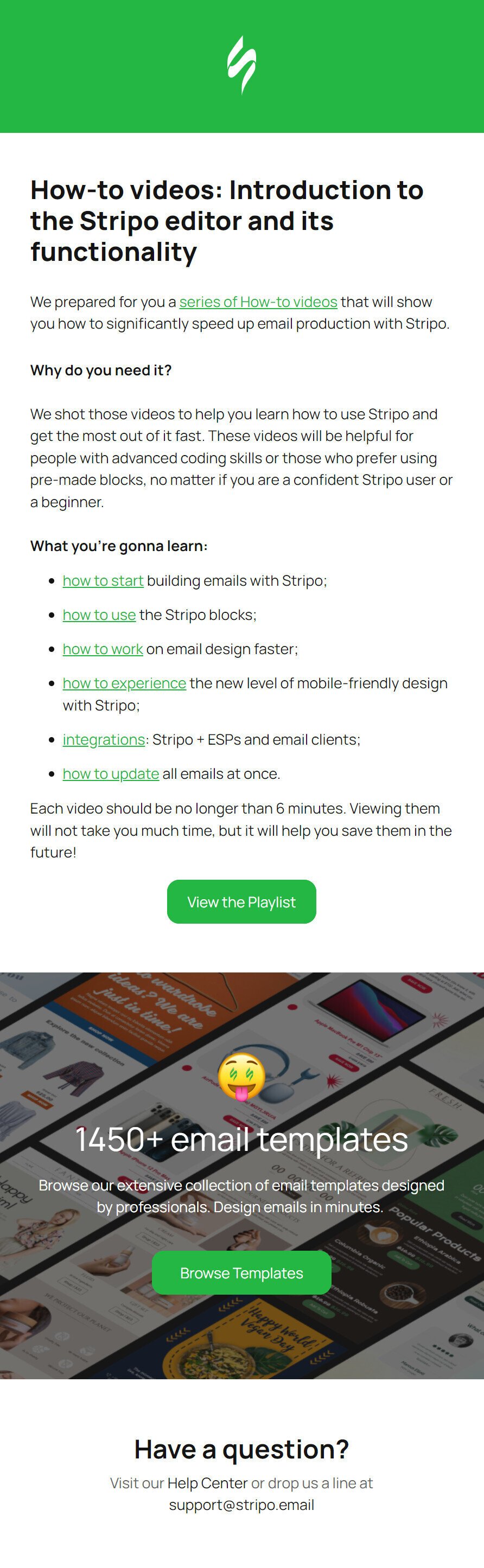 Приклад тригерного листа для ознайомлення з редактором