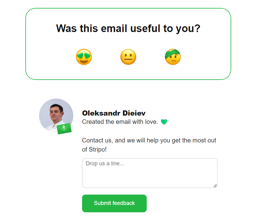 Collecting feedback and NPS ratings