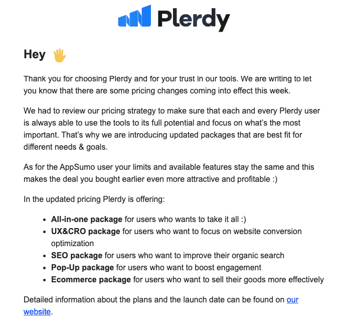 Being transparent in price change emails is crucial Being transparent in price change emails is crucial