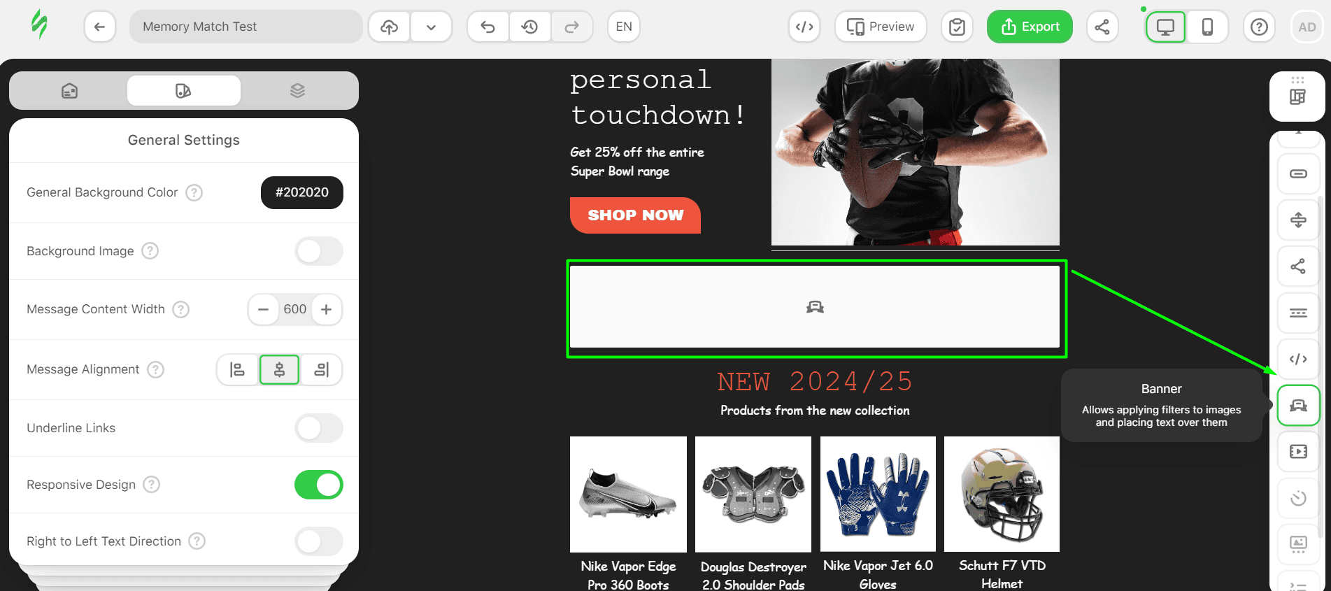 Banner block available for our new editor Banner block available for our new editor