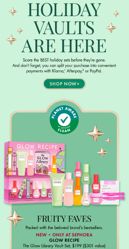 Святковий лист від Sephora