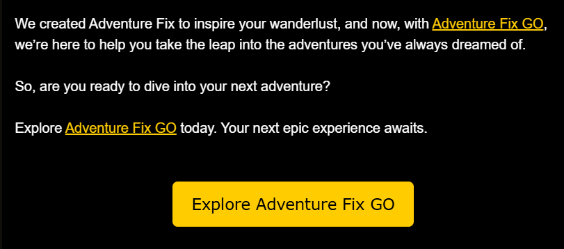 An example of the CTA button with an enlarged font and standout effect An example of the CTA button with an enlarged font and standout effect