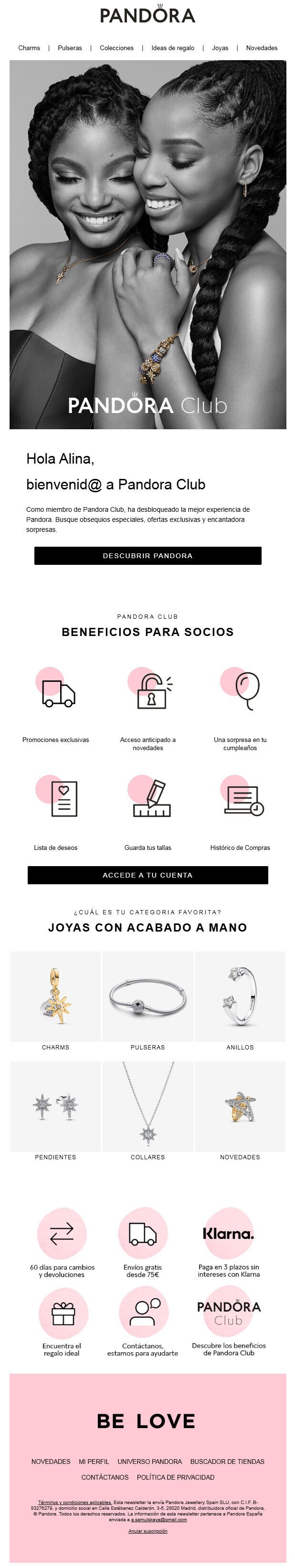 Приклад привітального листа для ринку Іспанії