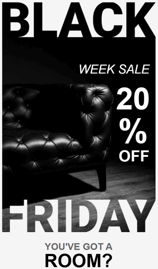 Big sale email blast