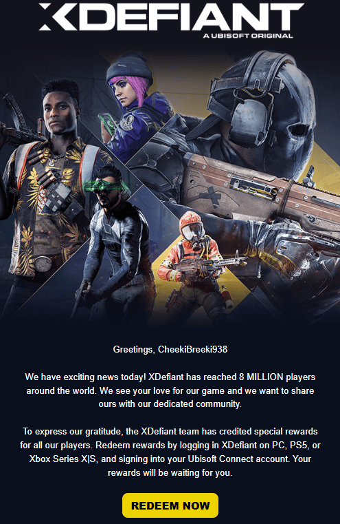 Important milestone email blast