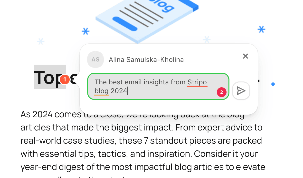 How to add a comment in the email editor How to add a comment in the email editor